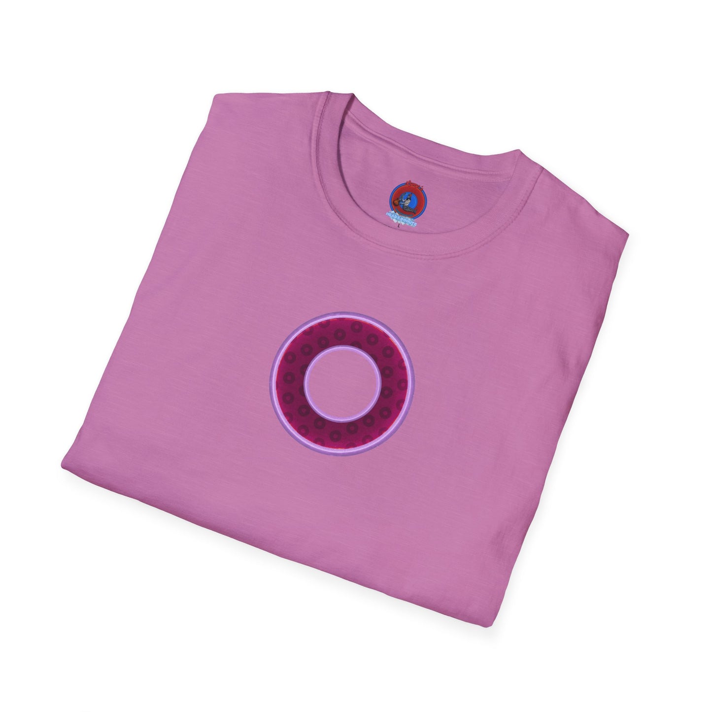 Plain Donuts/Unisex Soft-Style - "Plain Wide Mouthed Paradoxical Donuts" - red-purple/light purple donuts