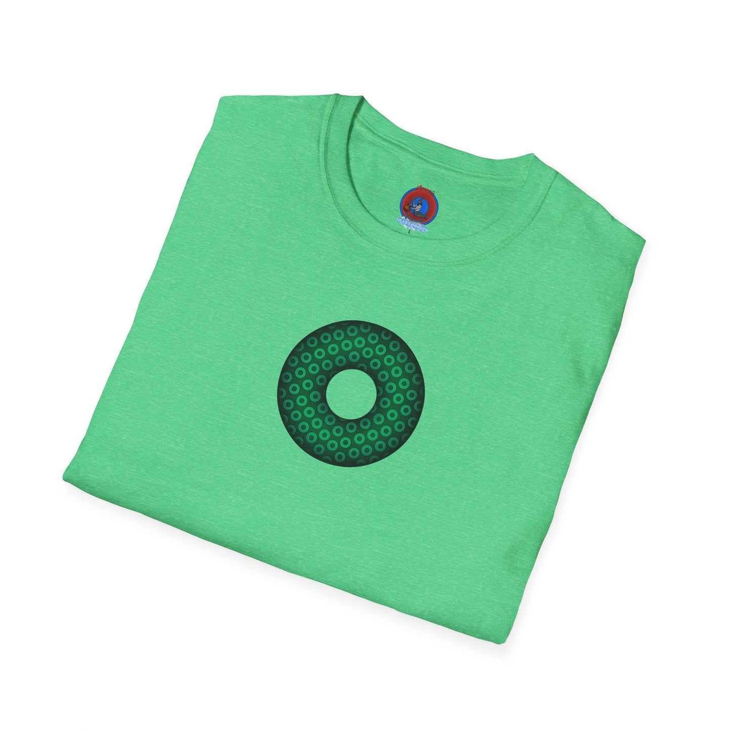Plain Donuts/Unisex Soft-Style - "Plain Paradoxical Grided Donuts" - green/dark green donuts