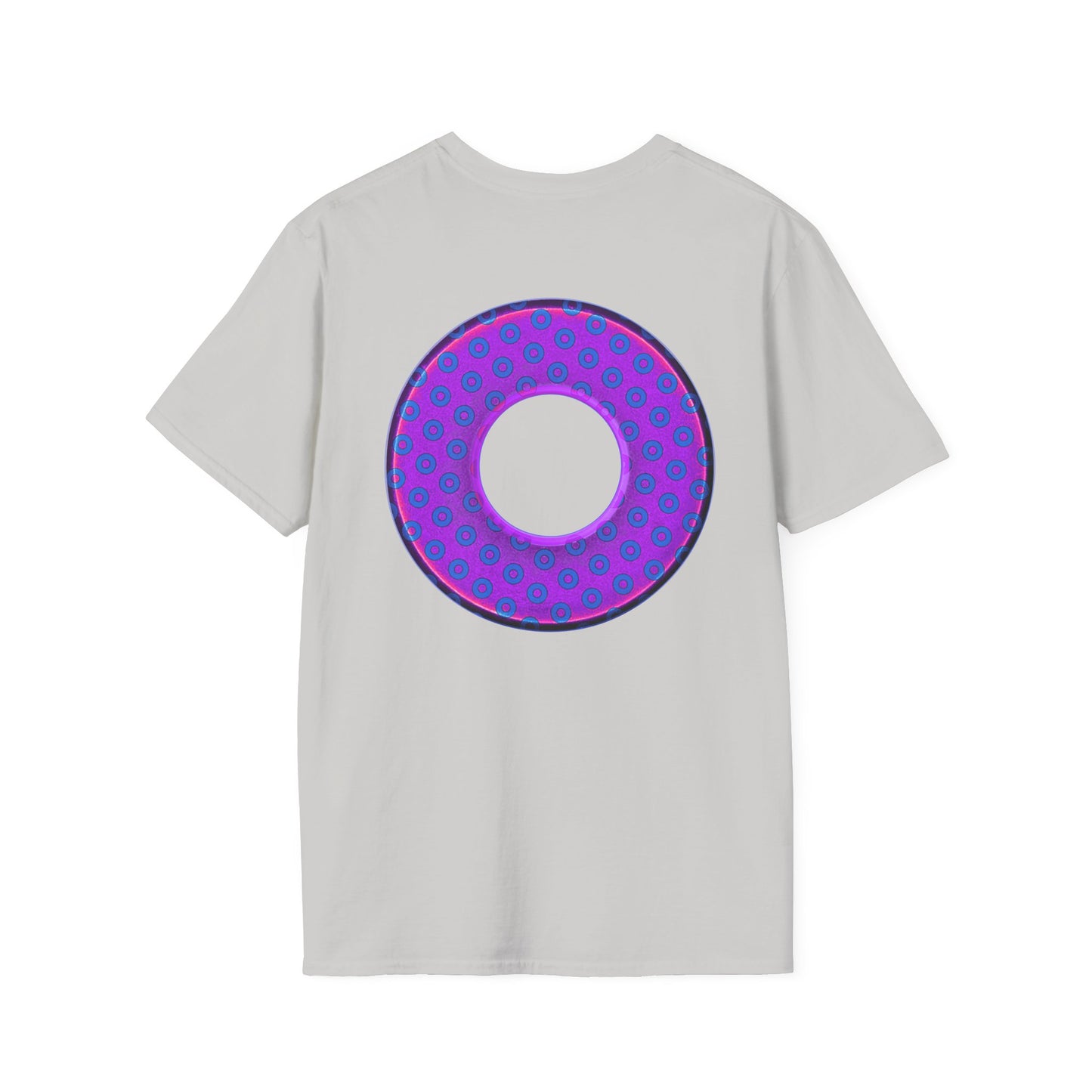 Plain Donuts/Unisex Soft-Style - "Plain Electric Paradoxical Donuts" - bright purple/royal blue donuts