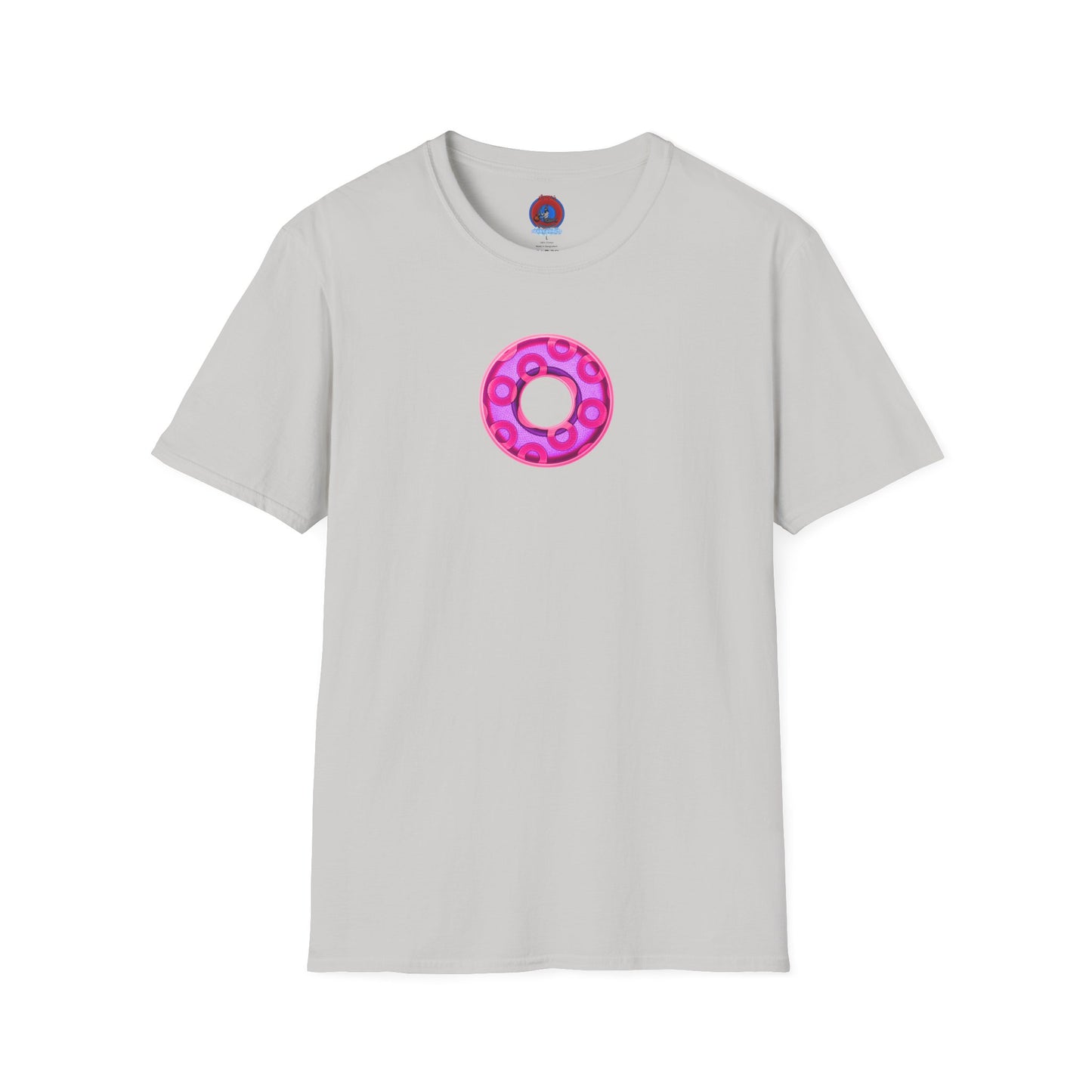 Plain Donuts/Unisex Soft-Style - "Plain Rustic Paradoxical Donuts" - light purple/magenta donuts