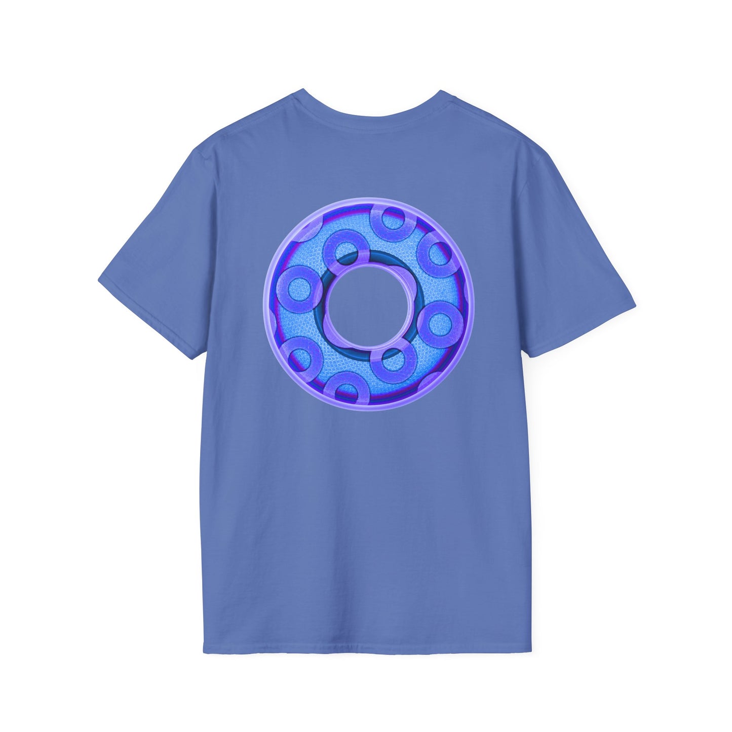 Plain Donuts/Unisex Soft-Style - "Plain Rustic Paradoxical Donuts" - light blue/purple donuts