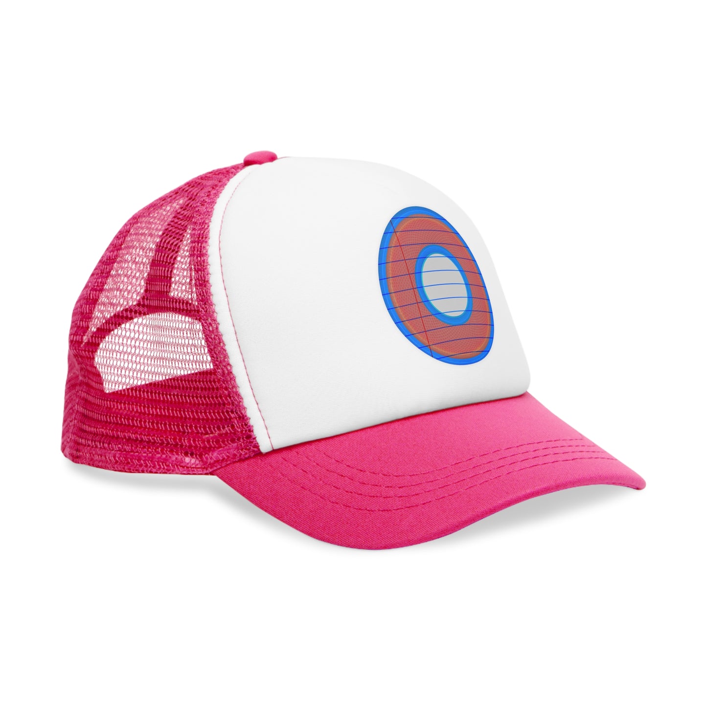 Lumpy Trucker Hat - "That's 1 Tasty Donut" - variant 1 - red donut