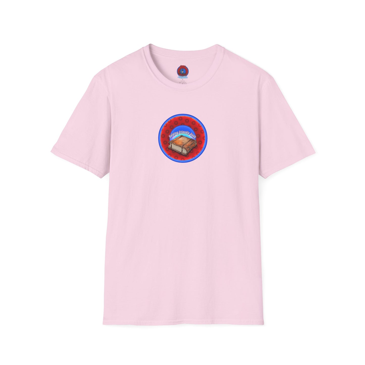 Classic Donut Tee - Unisex Soft-Style - "Read the F'ing Donut" - red/blue paradoxical donut - variant 2
