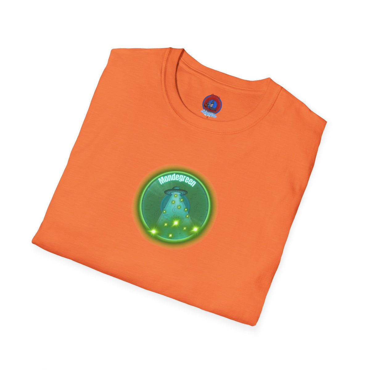 Classic Donut Tee - Unisex Soft-Style - "Close Encounters of the Delaware kind - Mondegreen Donut"  " variant 1 - green donut