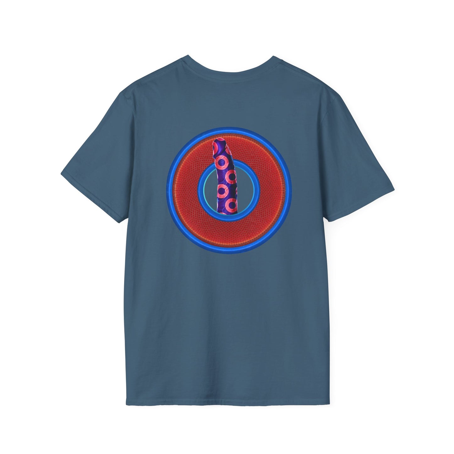 Classic Donut Tee - Unisex Soft-Style - "Sir Richard's Phamous Donut" - series 1.0  - variant 1 - red/blue paradox donut
