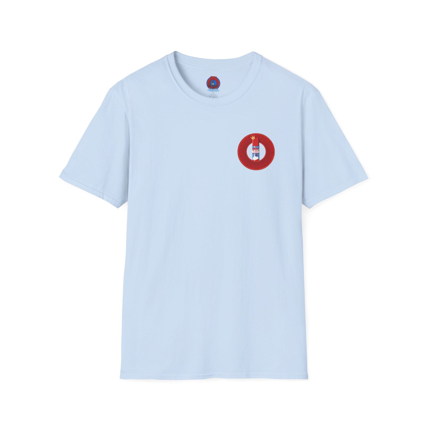 Classic Donut Tee - Unisex Soft-Style - "Princely Wooked Cream in a Can - YEMSG Donut " - vivid red donut