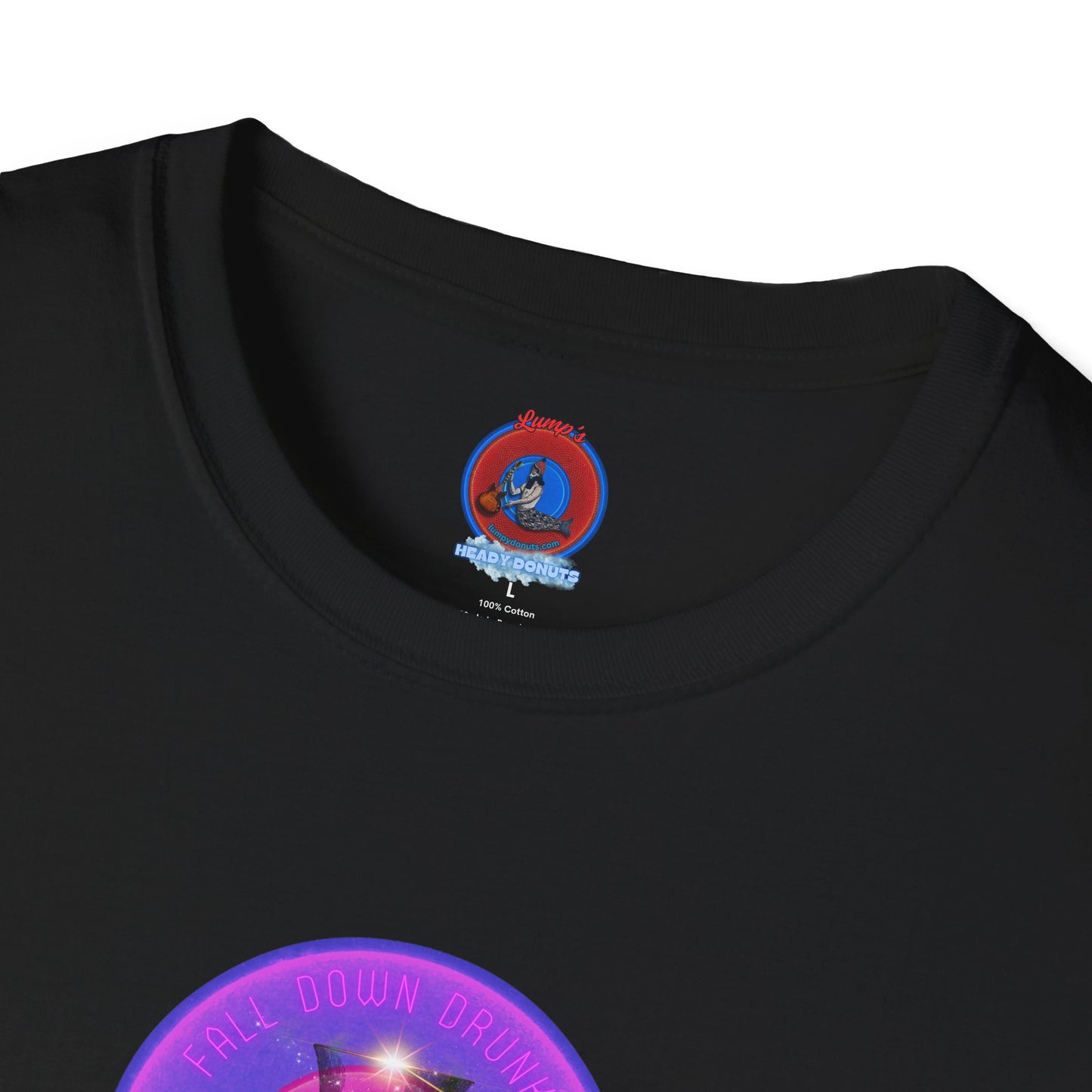 Classic Donut Tee - Unisex Soft-Style - "The Loving Donut' - vivid purple/magenta donut