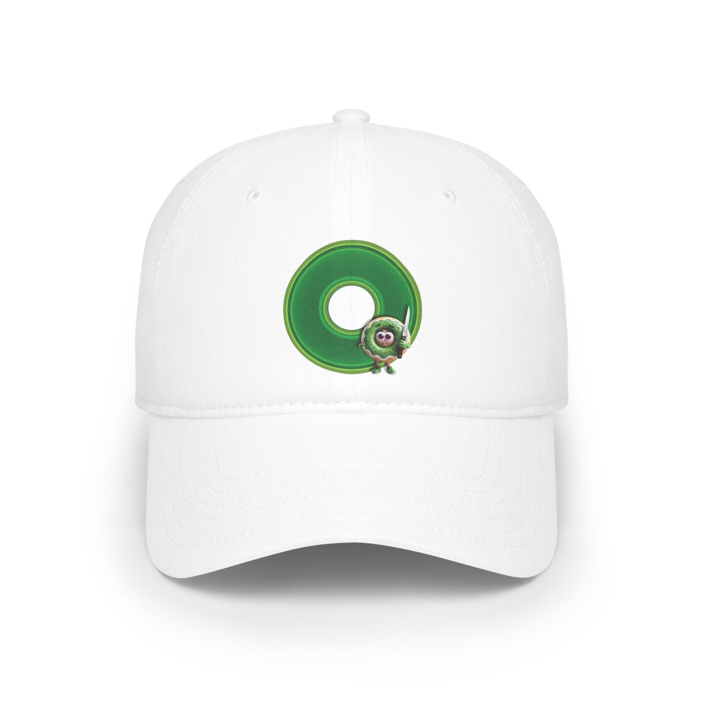 Lumpy Donut Baseball Cap - "My Phriend The Donut's Cap" - variant 4 - green vivid donut w/