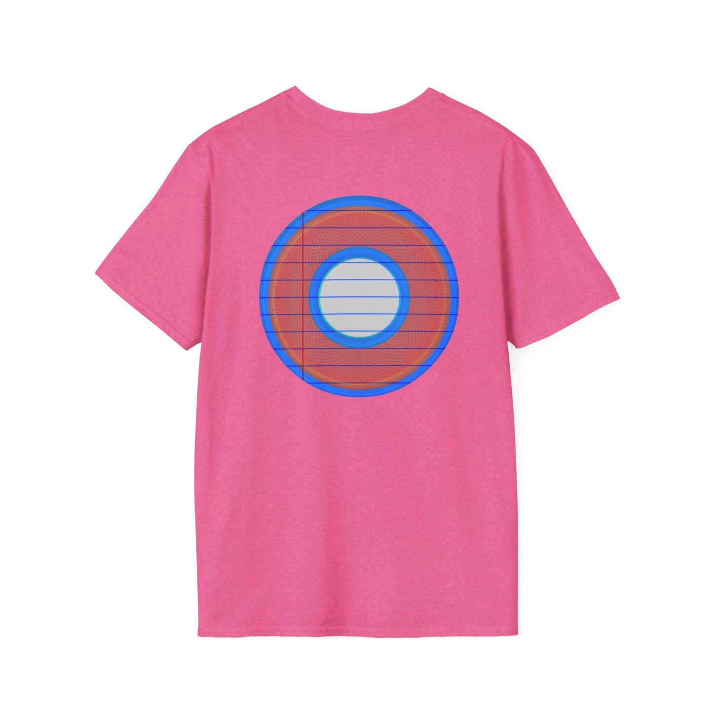 Classic Donut Tee - Unisex Soft-Style - "That's 1 Tasty Donut" - series 1.0  - variant 2 - red donut w/blank page