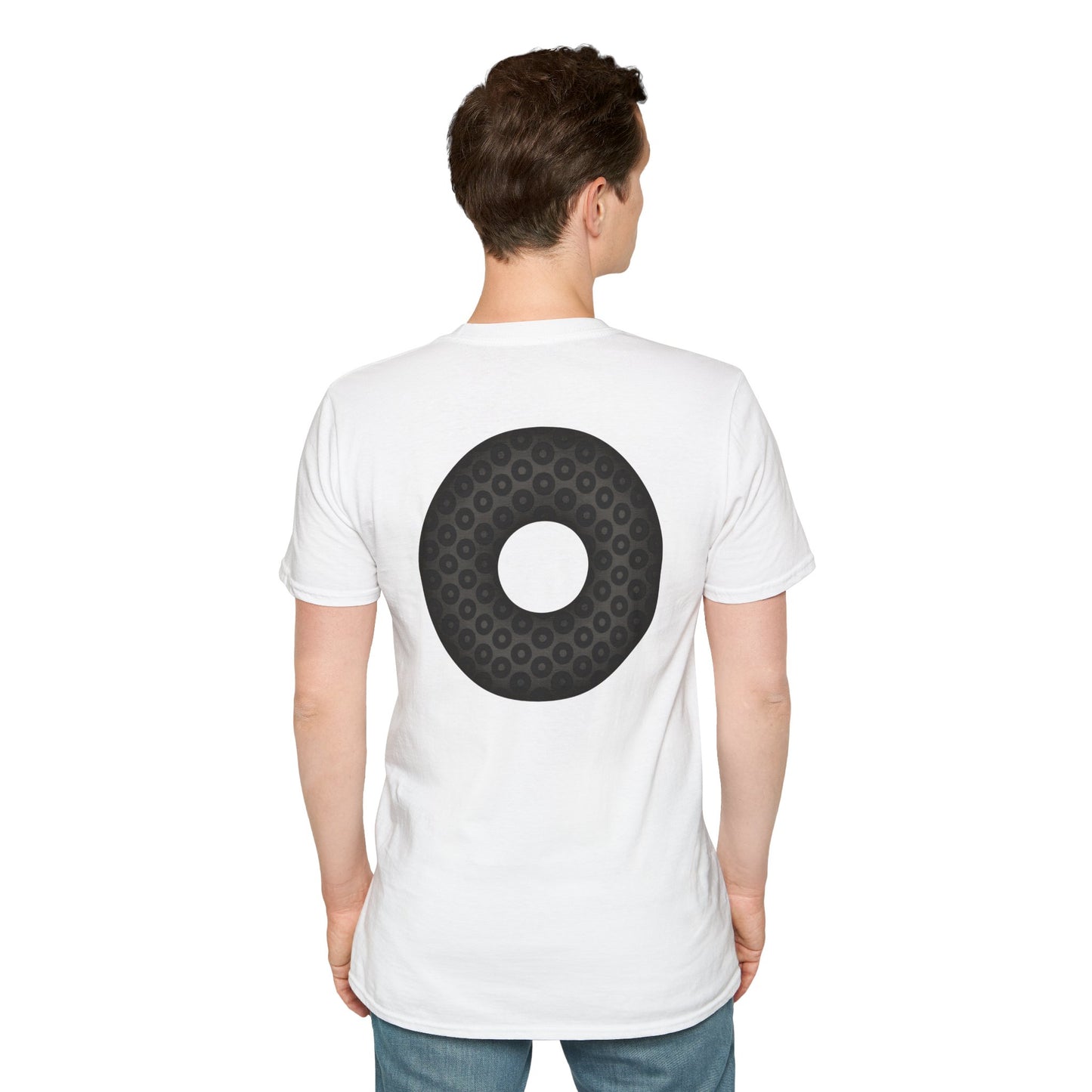 Plain Donuts/Unisex Soft-Style - "Plain Paradoxical Grided Donut" - black/black donuts