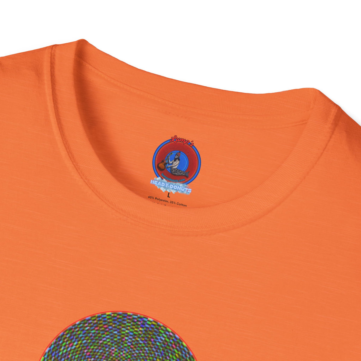 Donut Classic Donut Tee - Unisex Soft-Style - "The Pixilated Donut" - series 1.0 - multi-color donut