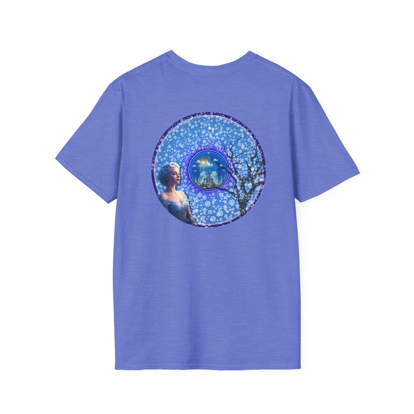 Classic Donut Tee - Unisex Soft-Style - "The Donut Locked in Glaciers" - series 1.0 - blue donut