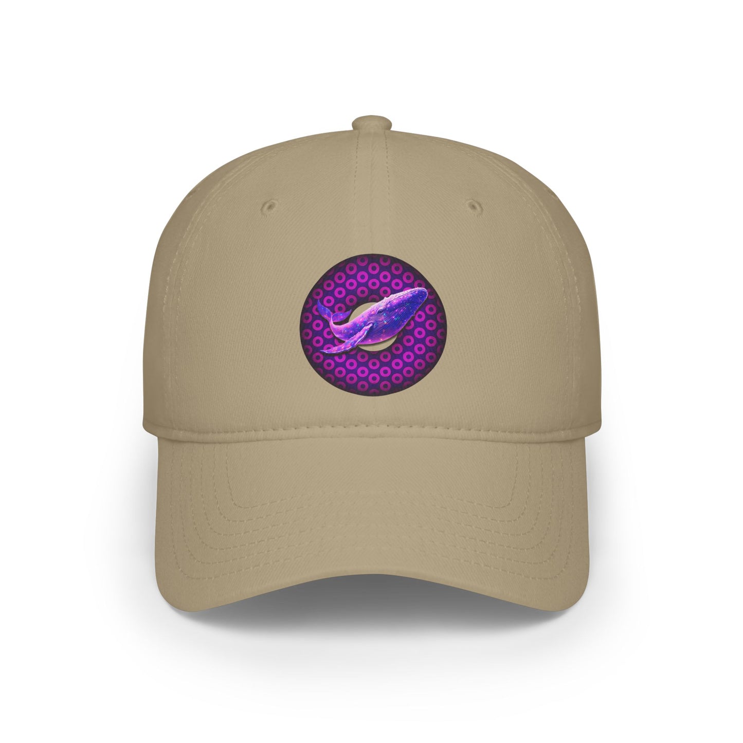 Lumpy Donut Baseball Cap - "Whale of a Good Donut Cap" - variant 1 - purple/magenta paradoxical donut w/