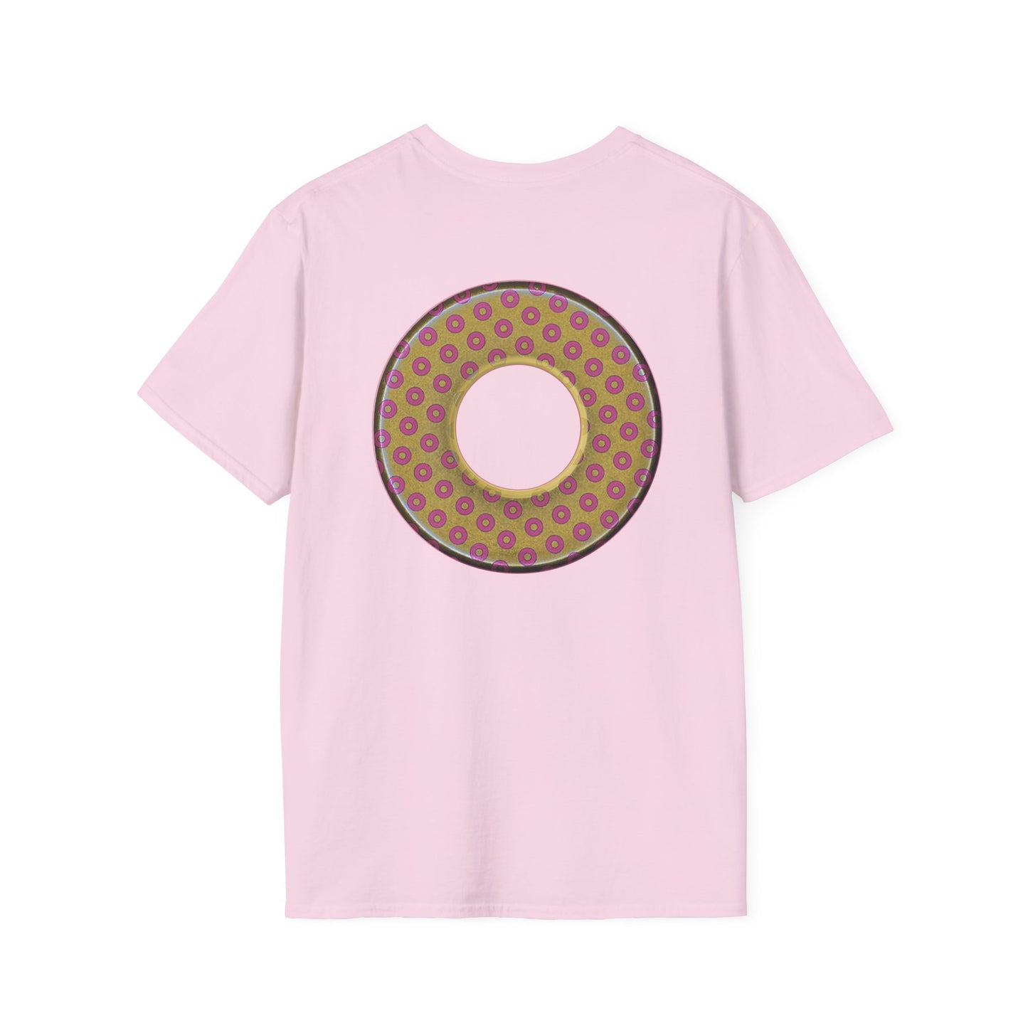 Plain Donuts/Unisex Soft-Style - "Plain Electric Paradoxical Donuts" - gold/pink donuts