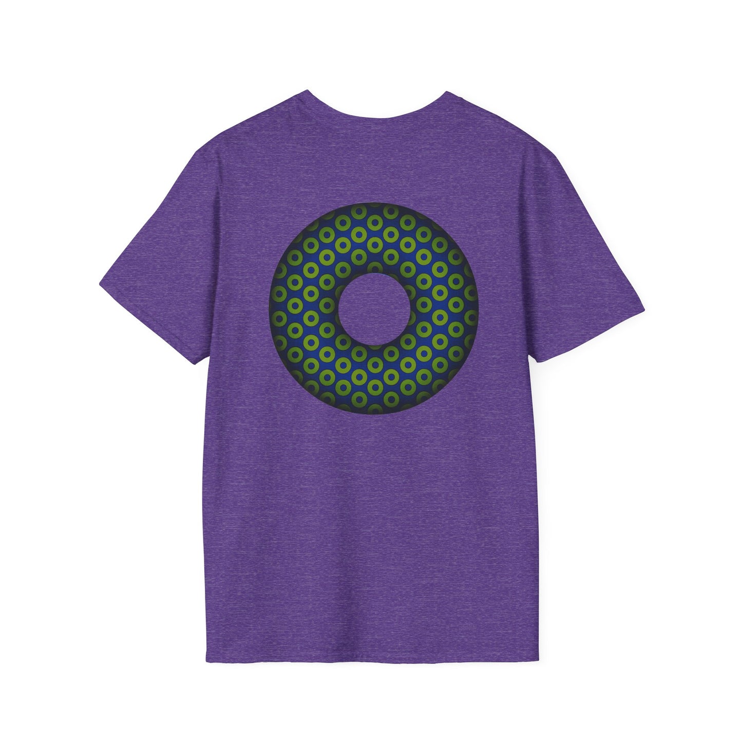 Plain Donuts/Unisex Soft-Style - "Plain Paradoxical Grided Donuts" - lime/dark blue donuts