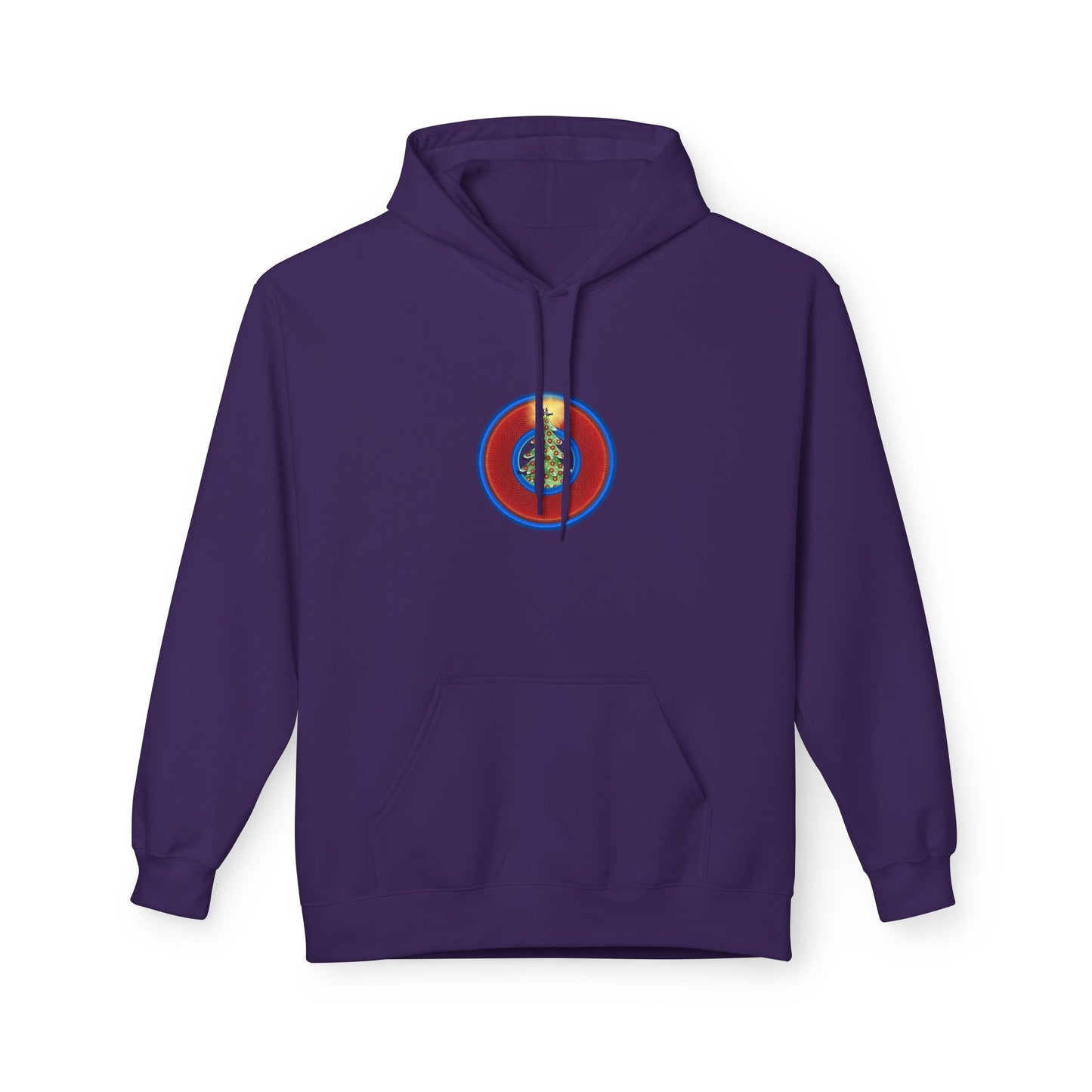 Fleece Harry Hoodies [Midweight Soft-style] - "It's Always Phishmas in Philly" - red rustic donut