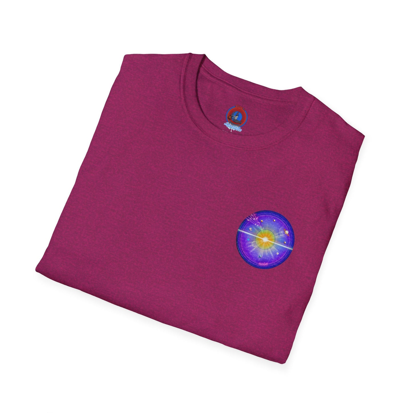 Classic Donut Tee - Unisex Soft-Style - "The Quite Profound Donut" - series 1.0  - blue/purple/magenta donut