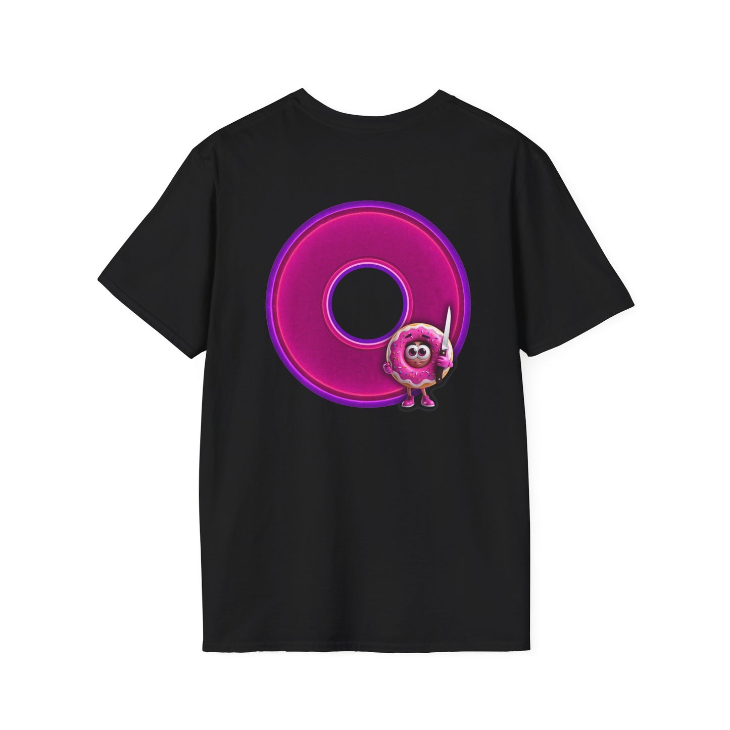 Classic Donut Tee - Unisex Soft-Style - "My Friend the Donut " - series 1.0  - variant 3 - magenta/purple donut