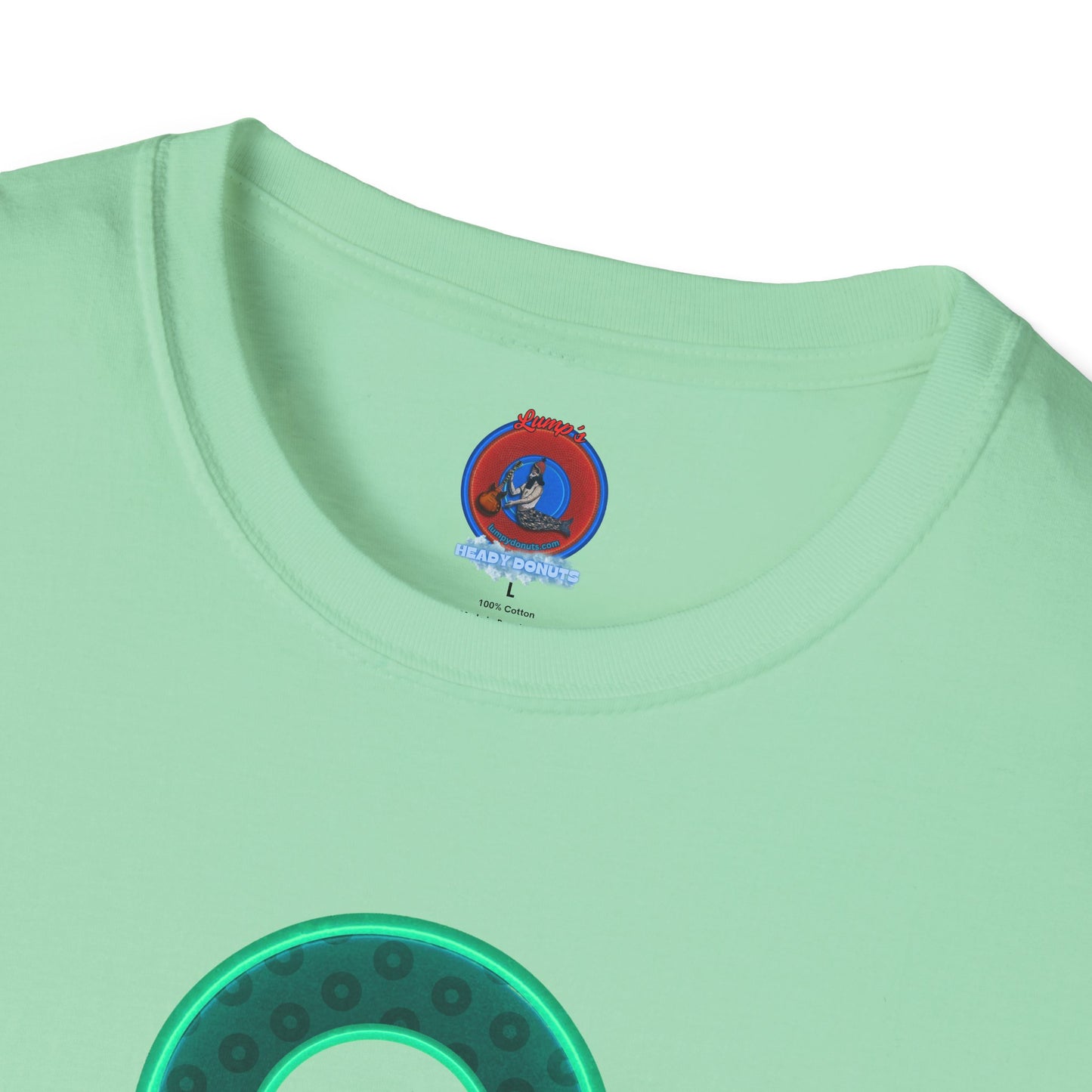 Plain Donuts/Unisex Soft-Style - "Plain Wide Mouthed Paradoxical Donuts" - forest green/mint green donuts