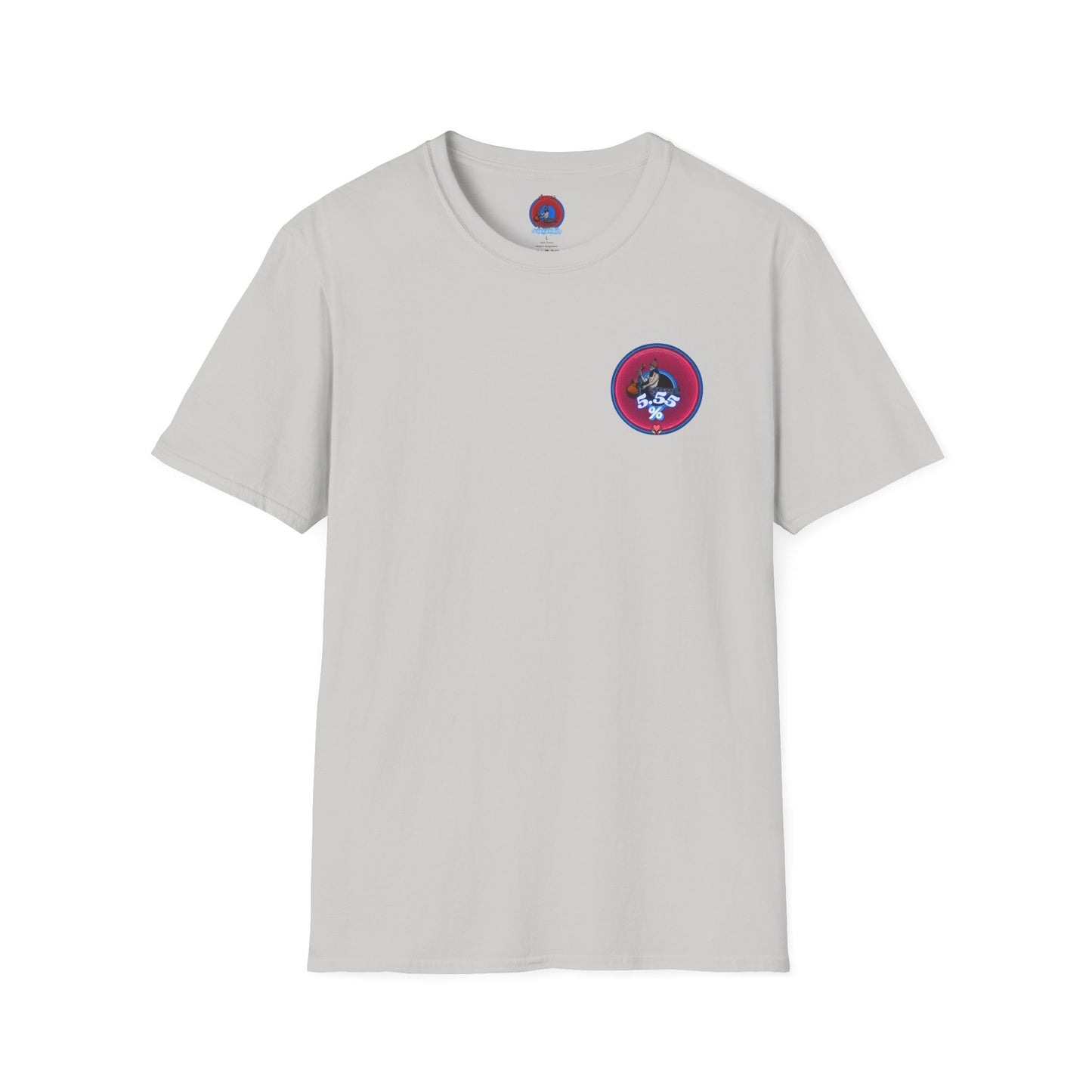 Classic Donut Tee - Unisex Soft-Style - "The 5.55% Donut" - vivid magenta donut - [*charitable print - 5.55% of profit to General Fund]