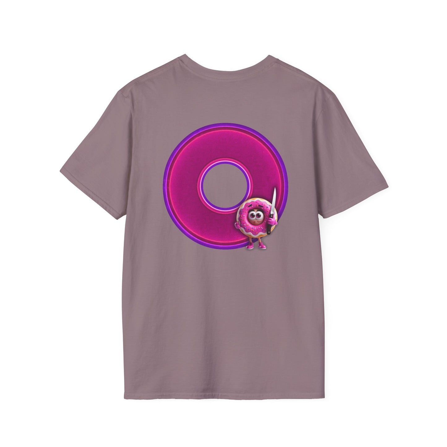 Classic Donut Tee - Unisex Soft-Style - "My Friend the Donut " - series 1.0  - variant 3 - magenta/purple donut