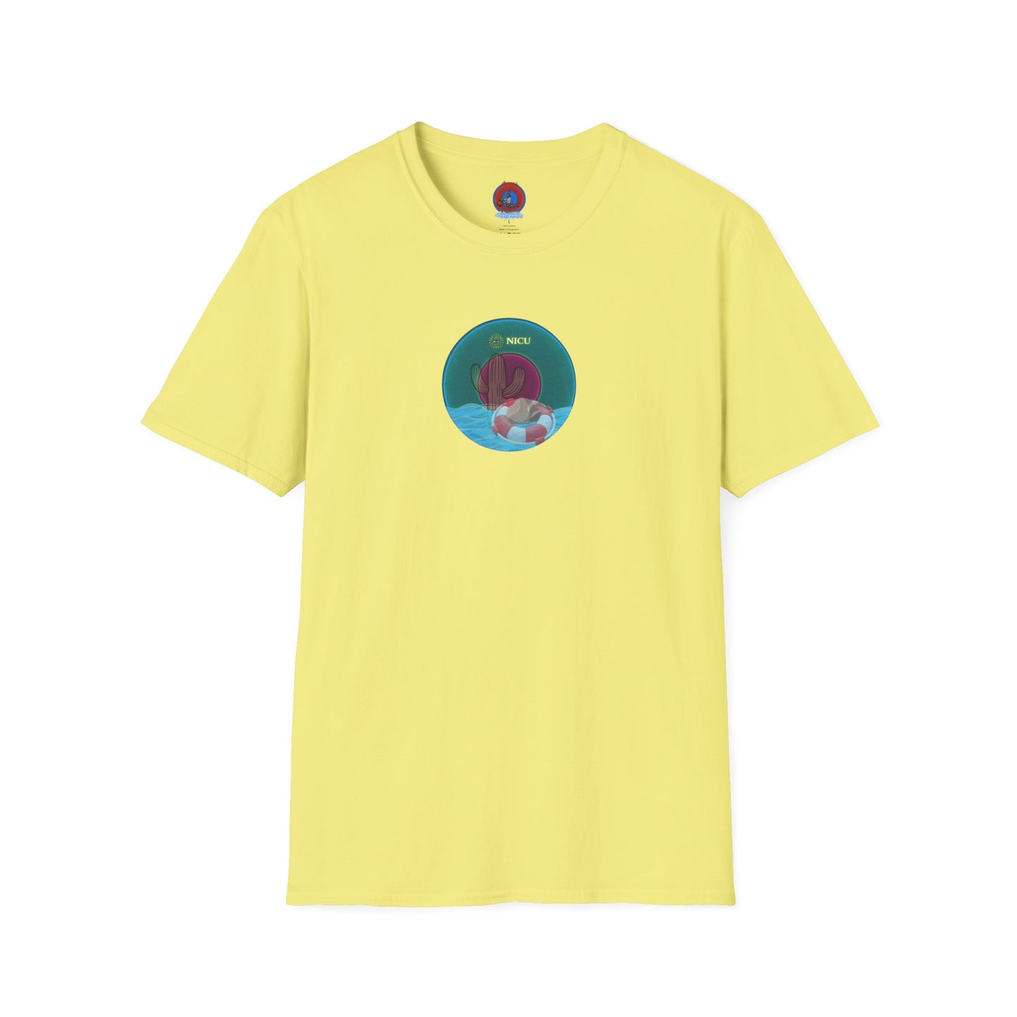Classic Donut Tee - Unisex Soft-Style - "Masonic Donut of Rites" - series 1.0  - vivid dark teal donut