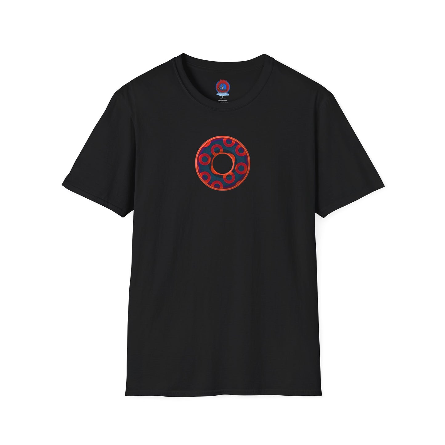 Plain Donuts/Unisex Soft-Style - "Plain Rustic Paradoxical Donuts" - red/navy blue donuts