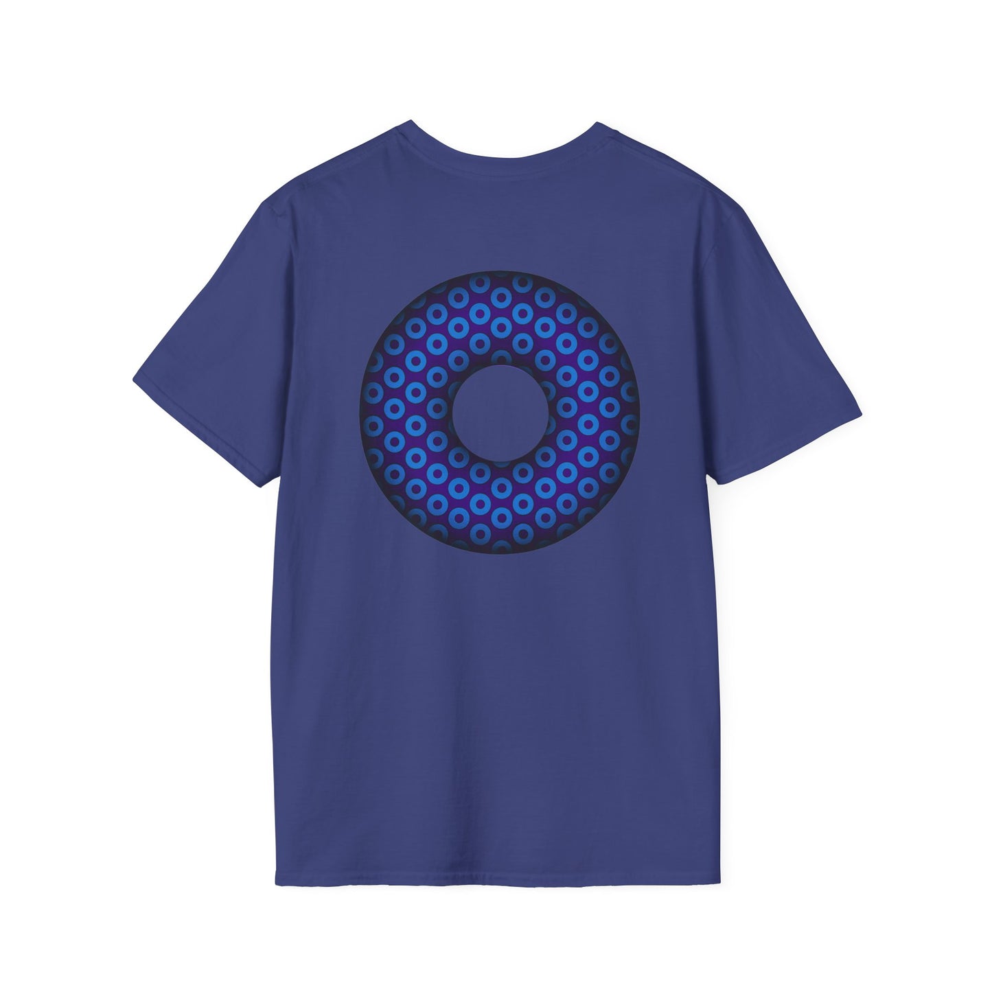 Plain Donuts/Unisex Soft-Style - "Plain Paradoxical Grided Donuts" - light blue/purple donuts