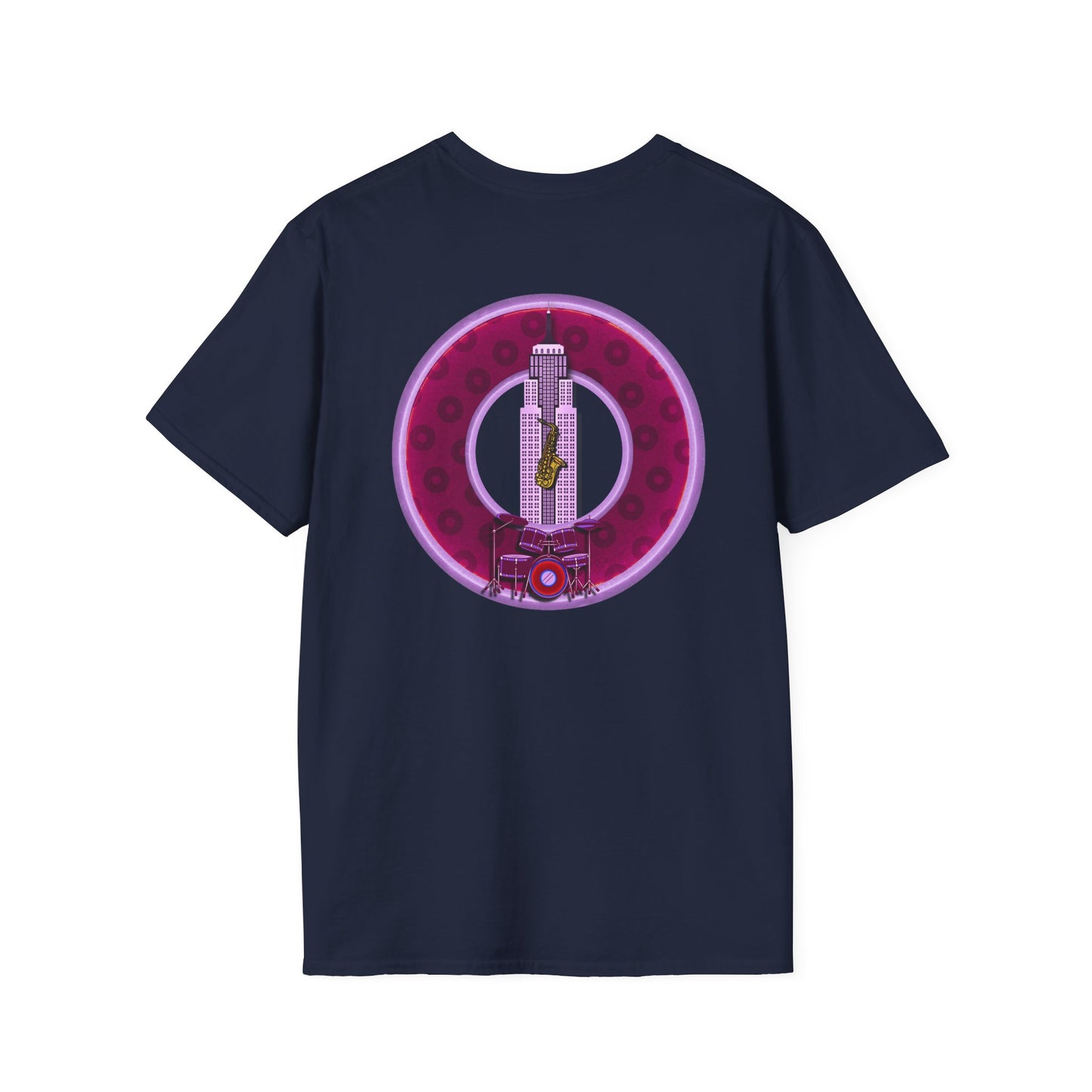 Classic Donut Tee - Unisex Soft-Style - "Simple Prep Donuts" - widemouthed purple/light purple donut