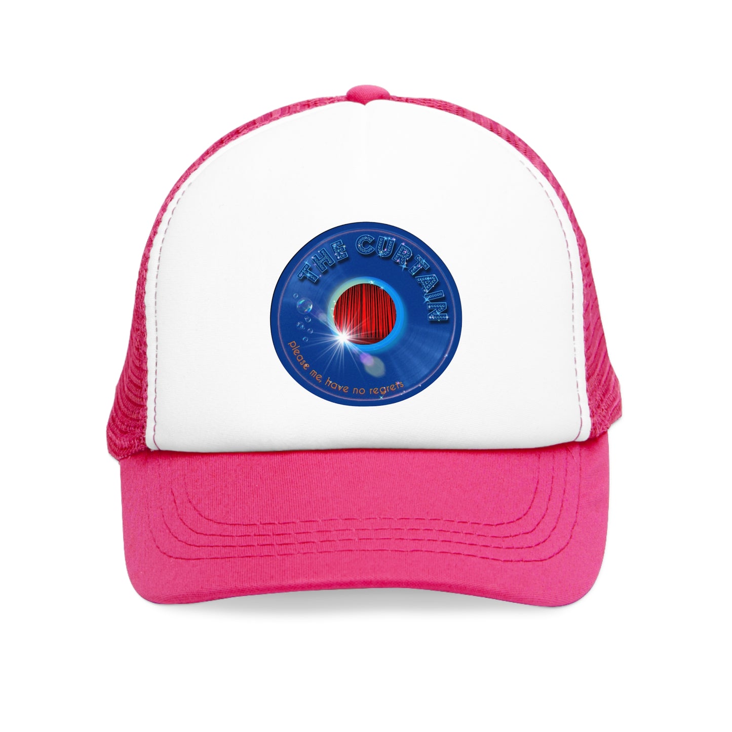 Lumpy Trucker Hat - "The Donut Without " - variant 1 - blue donut
