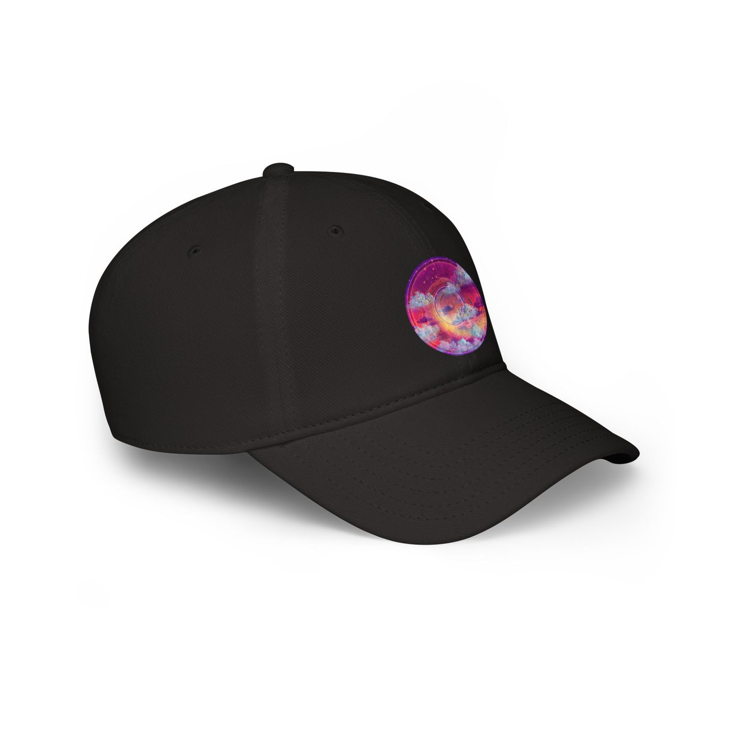 Lumpy Donut Baseball Cap - "Pillow Donuts!" - magenta/purpole donut w/