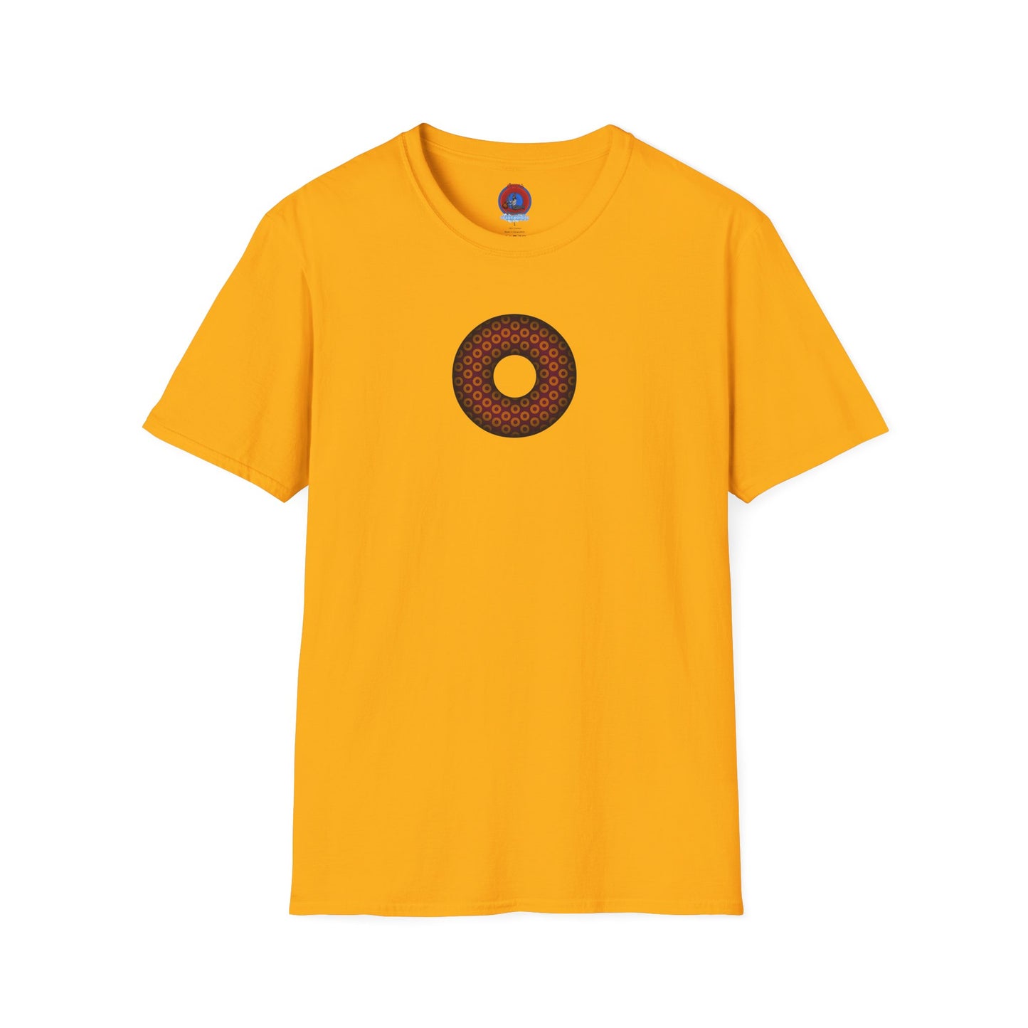 Plain Donuts/Unisex Soft-Style - "Plain Paradoxical Grided Donuts" - orange/burgundy donuts