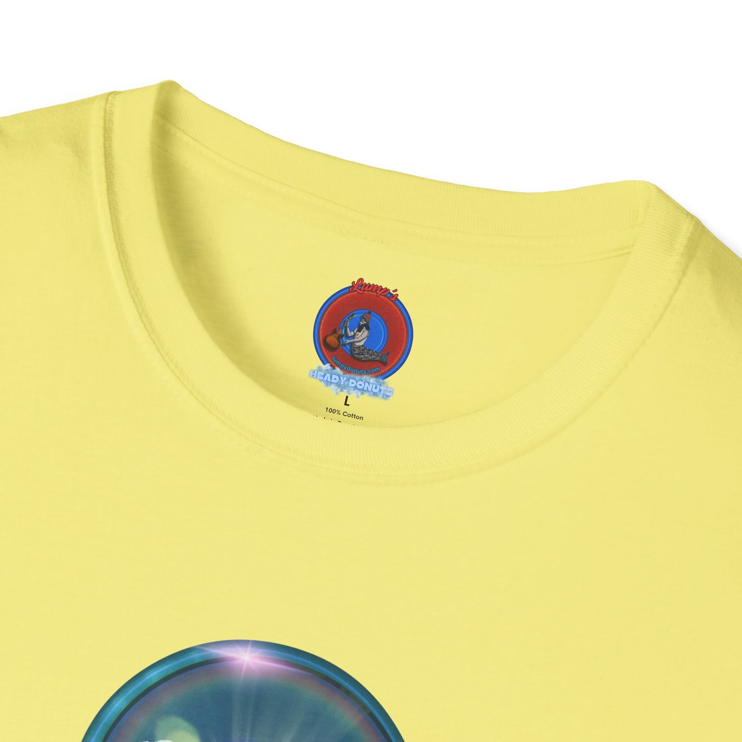 Classic Donut Tee - Unisex Soft-Style - "The Original Divided Donut' - light blue sky donut