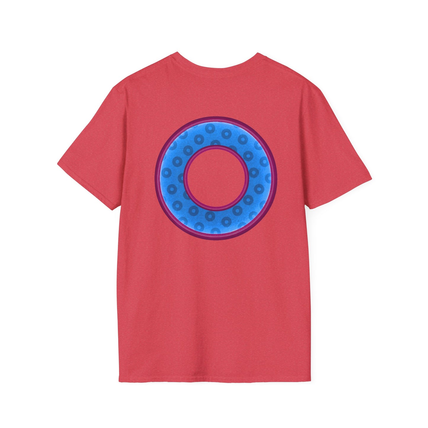 Plain Donuts/Unisex Soft-Style - "Plain Wide Mouthed Paradoxical Donuts" - light blue/dark magenta donuts
