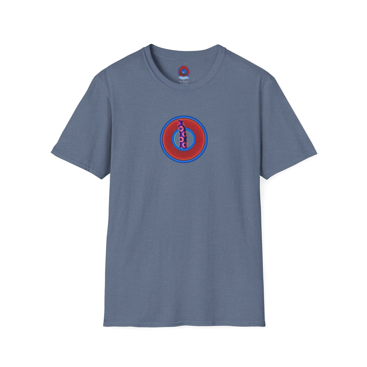Classic Donut Tee - Unisex Soft-Style - "Sir Richard's Phamous Donut" - series 1.0  - variant 1 - red/blue paradox donut