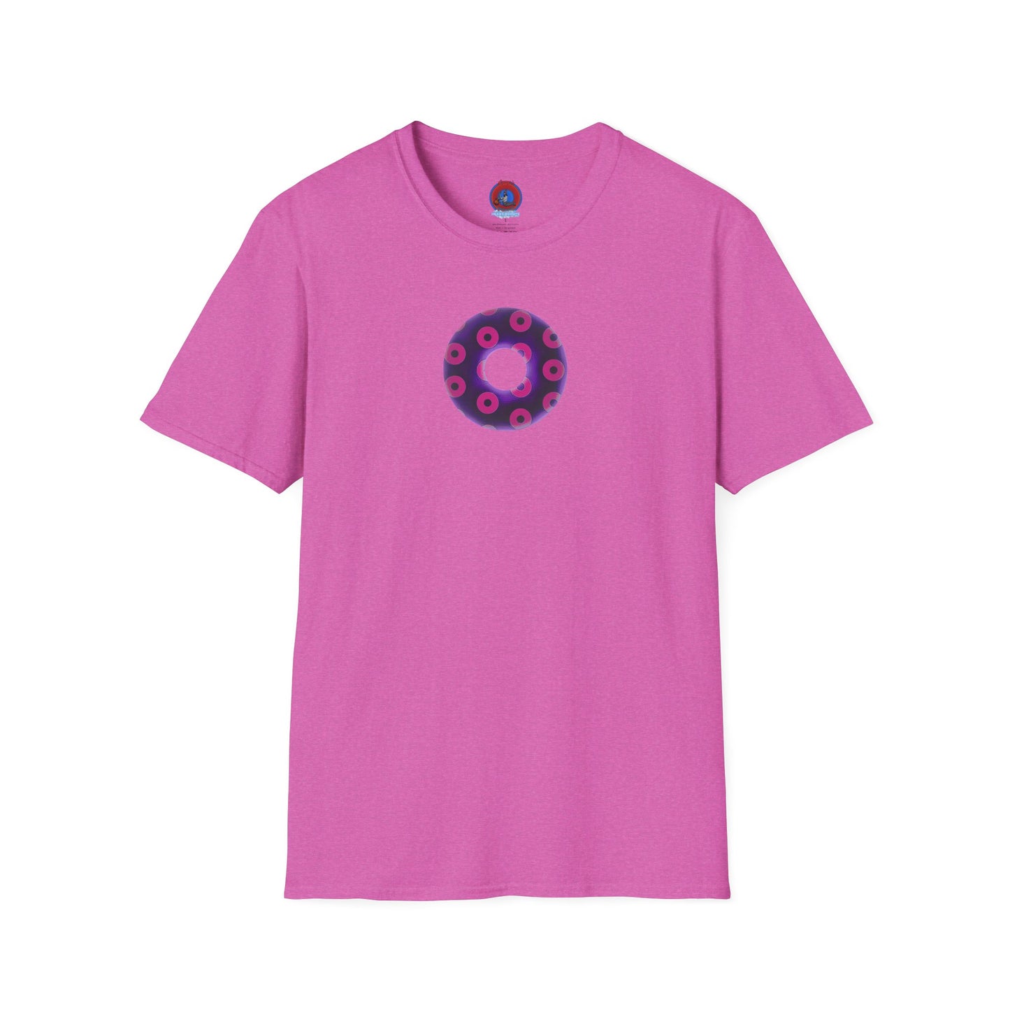 Plain Donuts/Unisex Soft-Style - "Plain Blimpy Paradoxical Donuts" - dark purple/bright magenta donuts