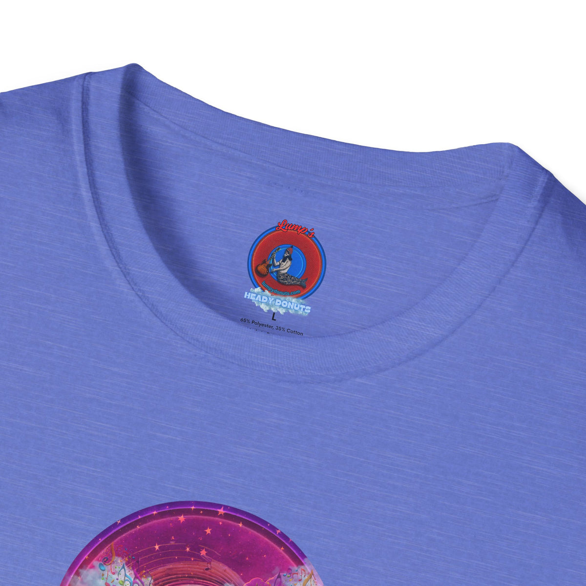 Classic Donut Tee - Unisex Soft-Style - "Pillow Donuts of Cotton" - vivid magenta pic donut