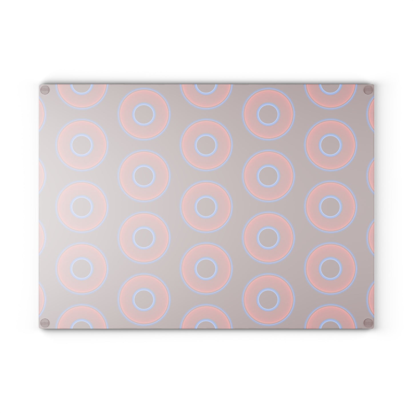 My Friend's Cutting Board - vivid red donuts w/dark red background