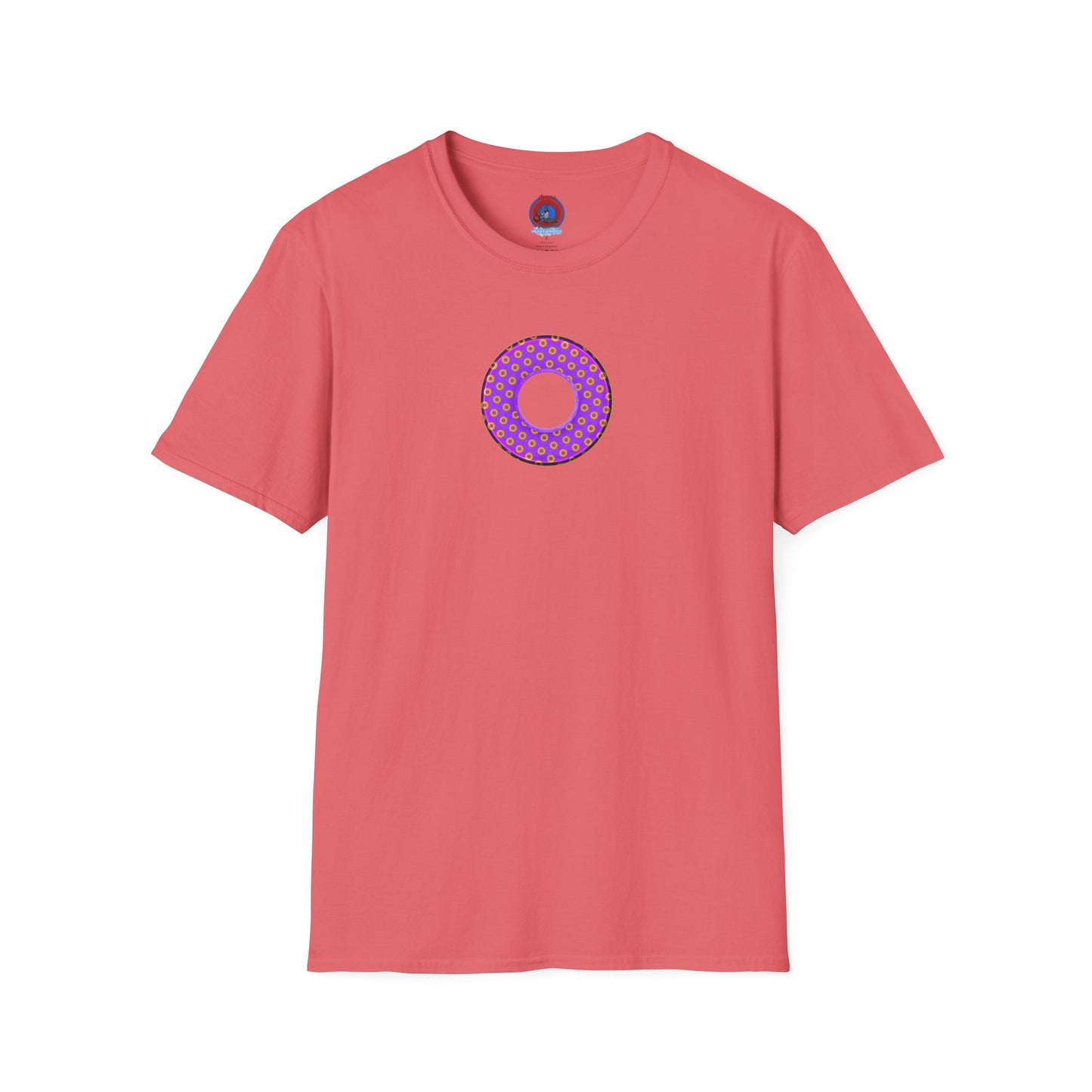 Plain Donuts/Unisex Soft-Style - "Plain Electric Paradoxical Donuts" - bright purple/magenta donuts