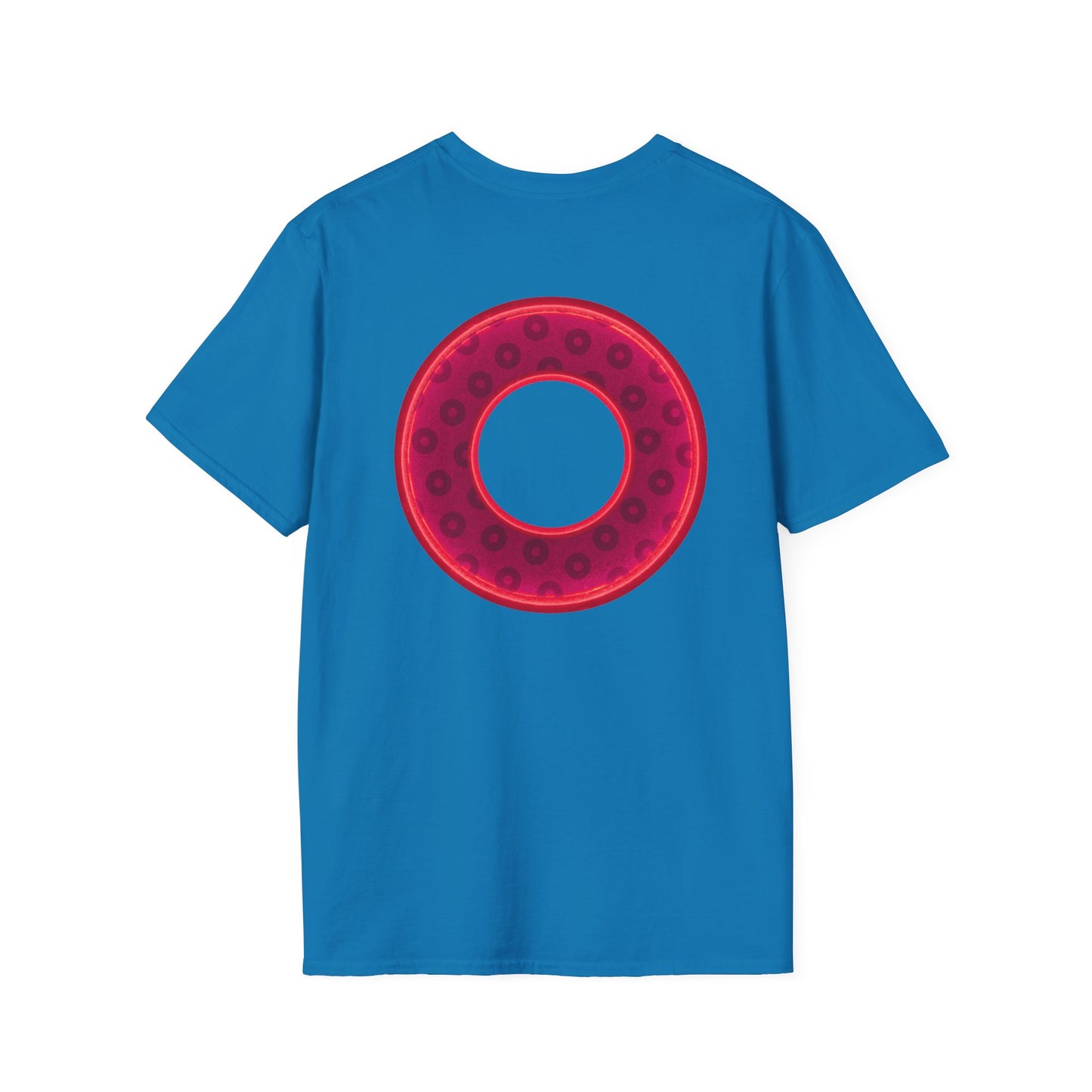 Plain Donuts/Unisex Soft-Style - "Plain Wide Mouthed Paradoxical Donuts" - dark red/bright red donuts