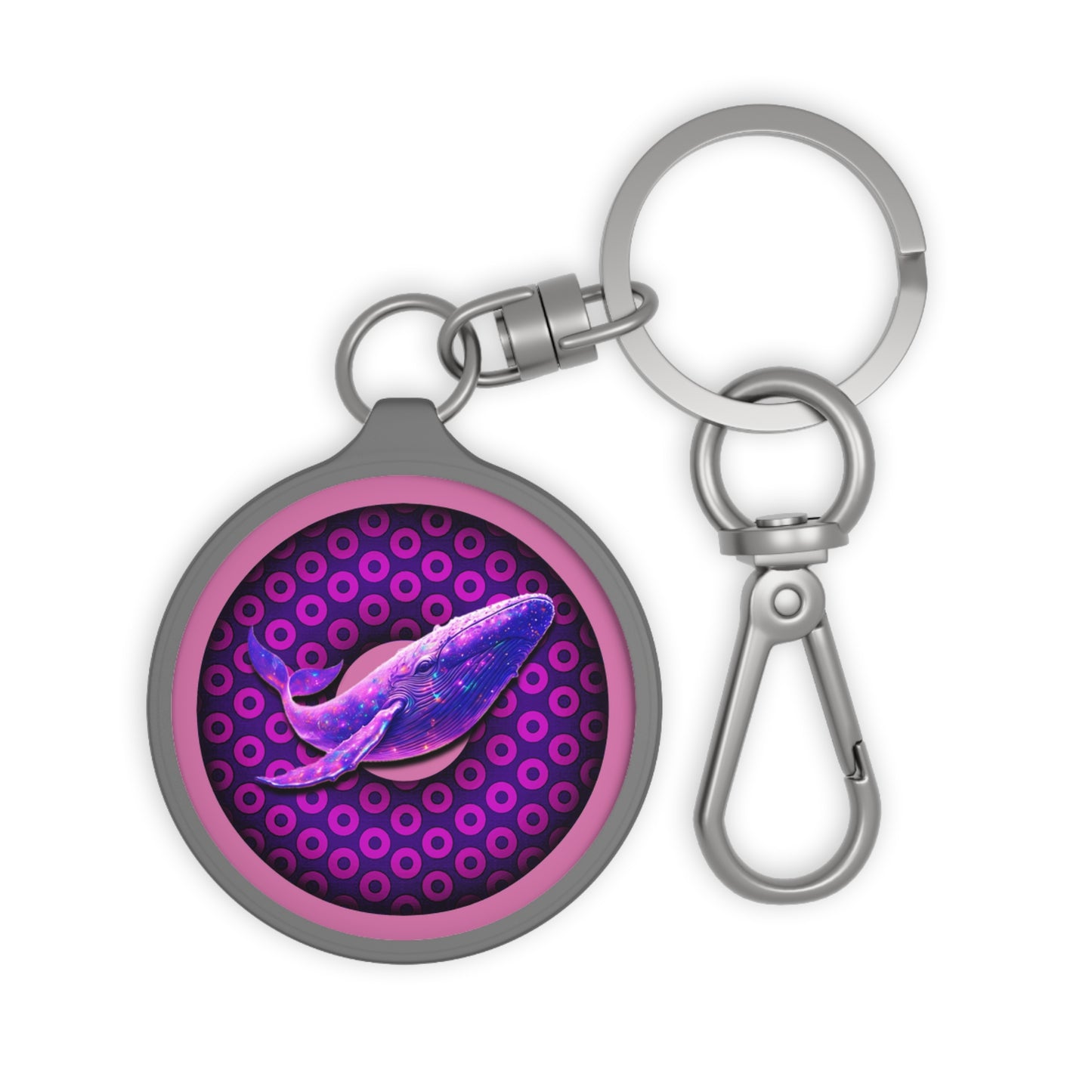 Lumpy Donut Keychain - "A Purple Humpback Whale of a Good Time" - series 1.0 - variant 1 - purple paradoxical donut