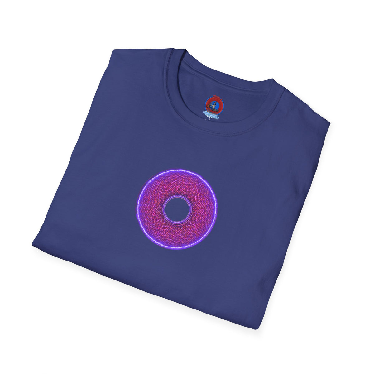 Classic Donut Tee - Unisex Soft-Style - "The Frankenstein Donut - It's Alive! " - series 1.0  - purple-ish donut