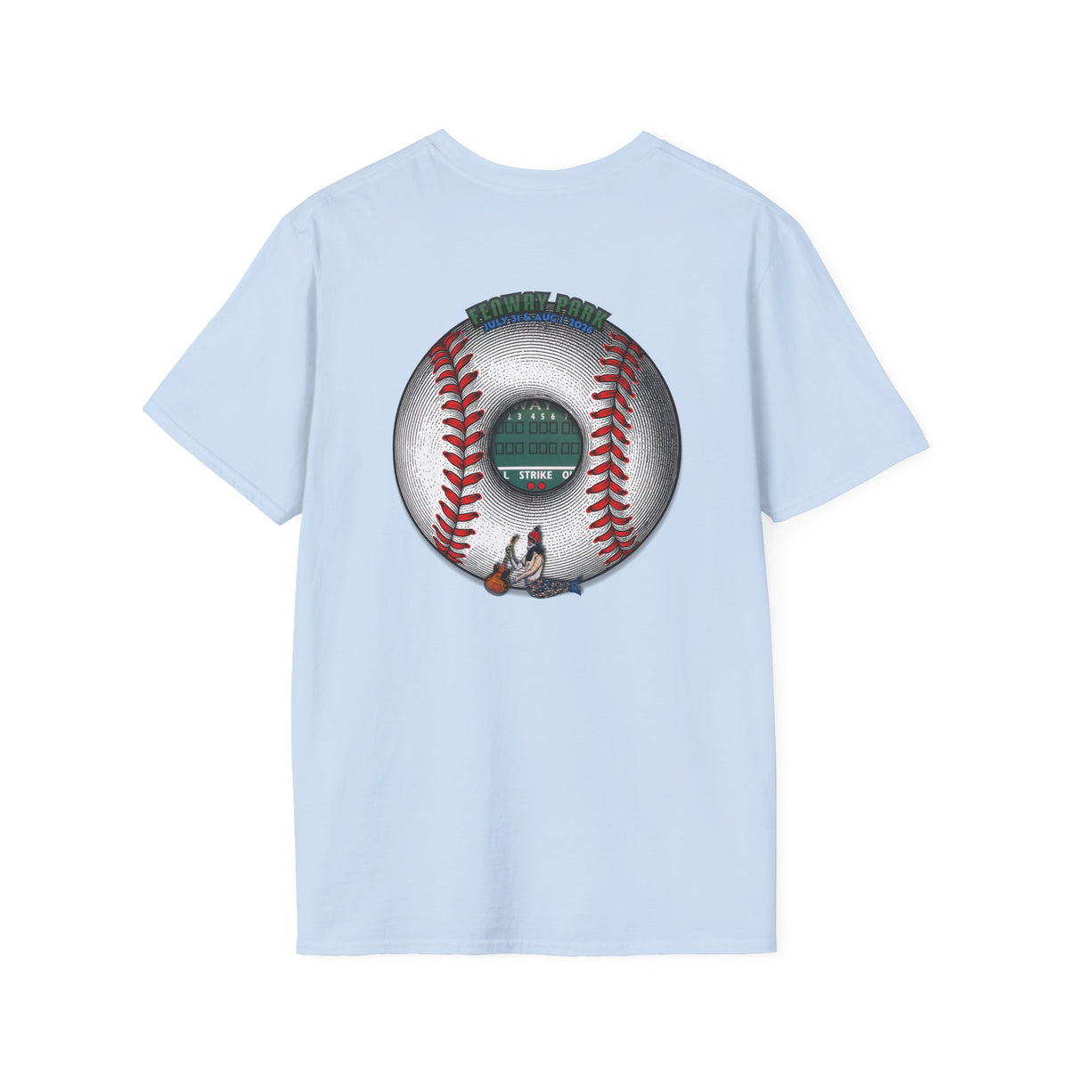 Classic Donut Tee - Unisex Soft-Style - "Phenway Ballpark Donuts" - white/red major league donut - variant 6
