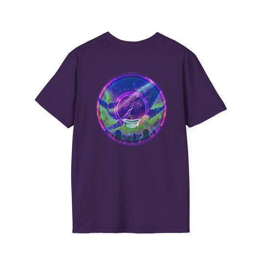 Classic Donut Tee - Unisex Soft-Style - "A Purple Humpback Whale of a Good Time" - variant 2 - purple picture donut