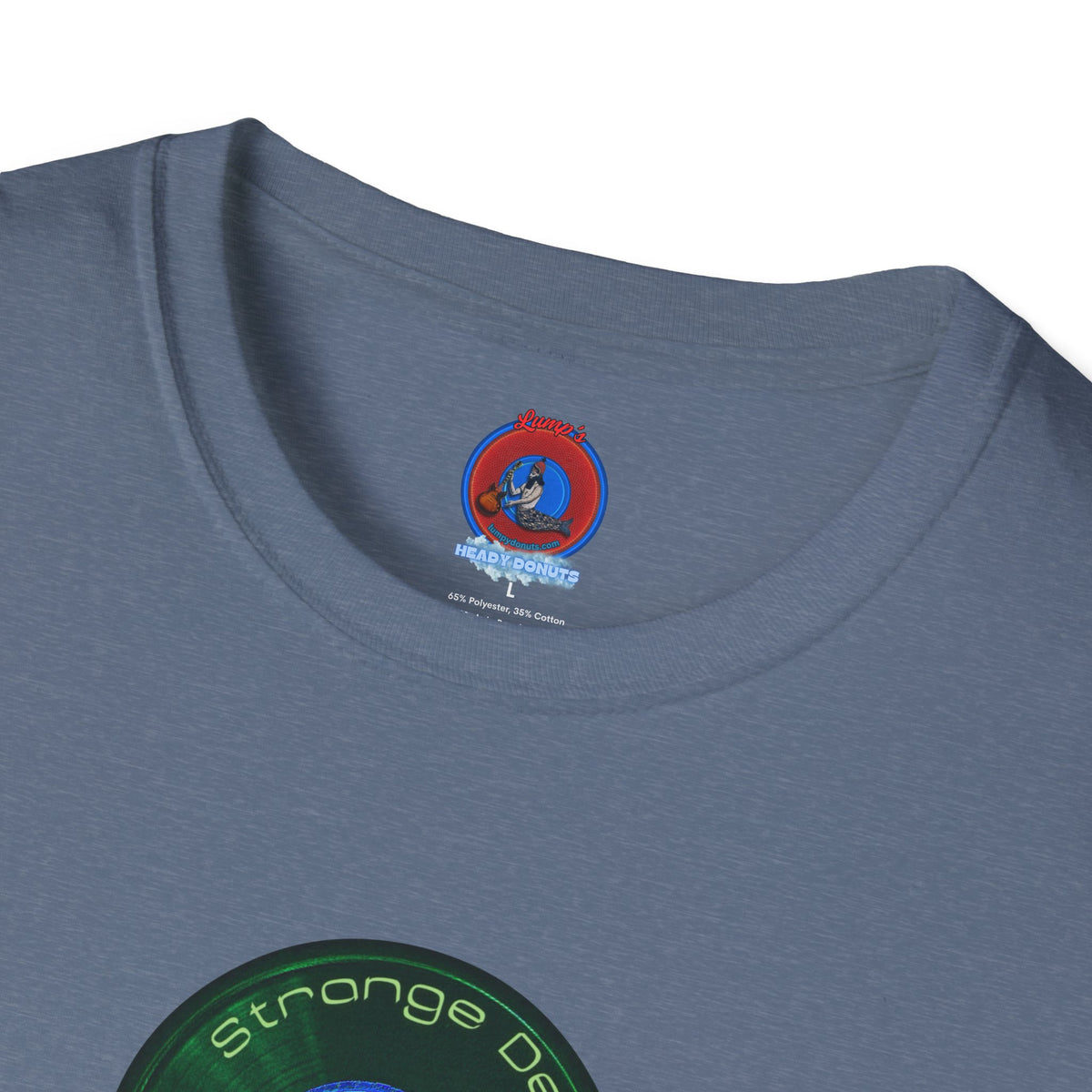 Classic Donut Tee - Unisex Soft-Style - "The Strangely Designed Donut Tee" - series 1.0 - green donut