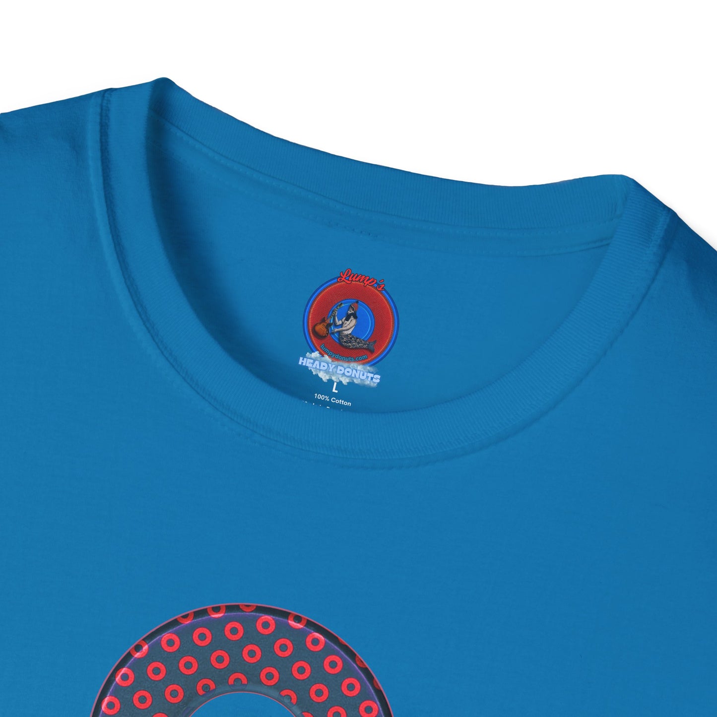 Plain Donuts/Unisex Soft-Style - "Plain Electric Paradoxical Donuts" - navy blue/red donuts