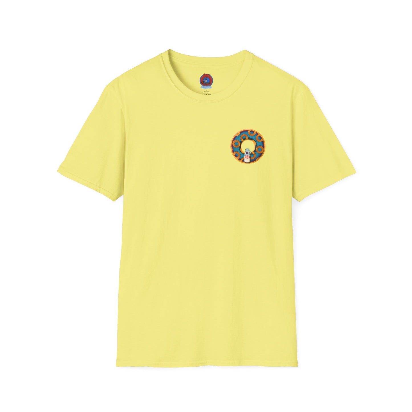 Classic Donut Tee - Unisex Soft-Style - "Wooked Cream - YEMSG Donut " -purple/red rustic paradox donut - variant 4