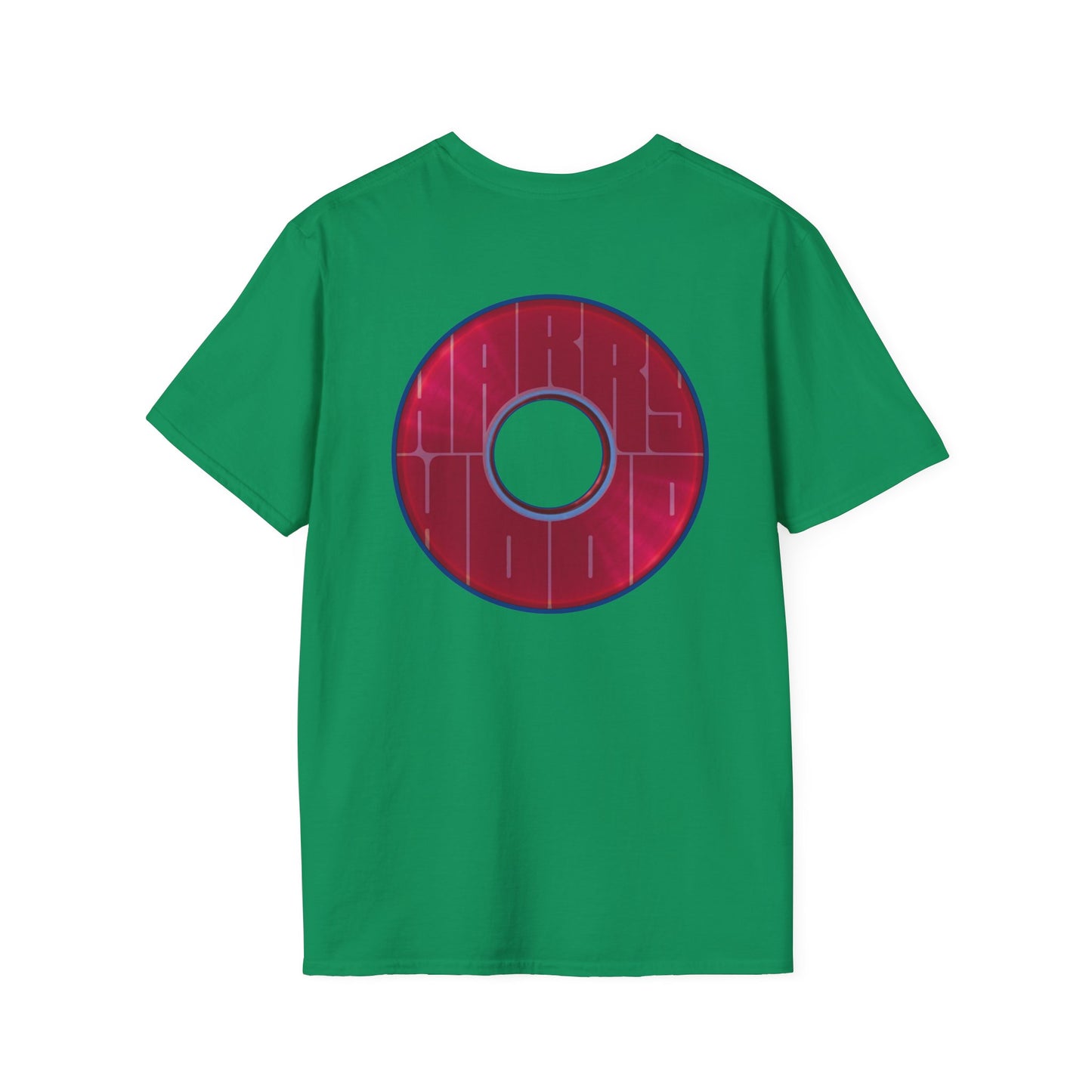 Classic Donut Tee - Unisex Soft-Style - "Harry Left His Donut Shirt" - series 1.0  - variant 1 - red/magenta donut - w/hole