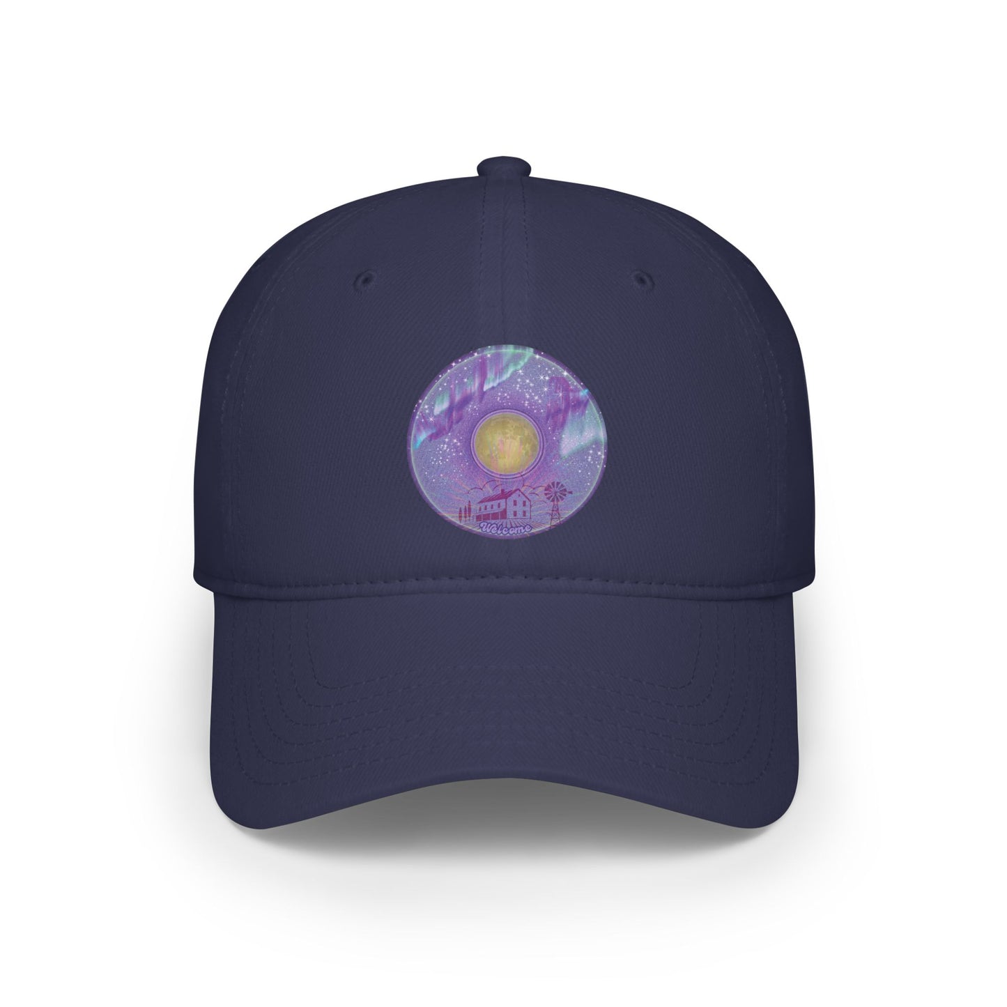 Lumpy Donut Baseball Cap - "Welcome, This is your Donut Cap" - vivid purple donut w/