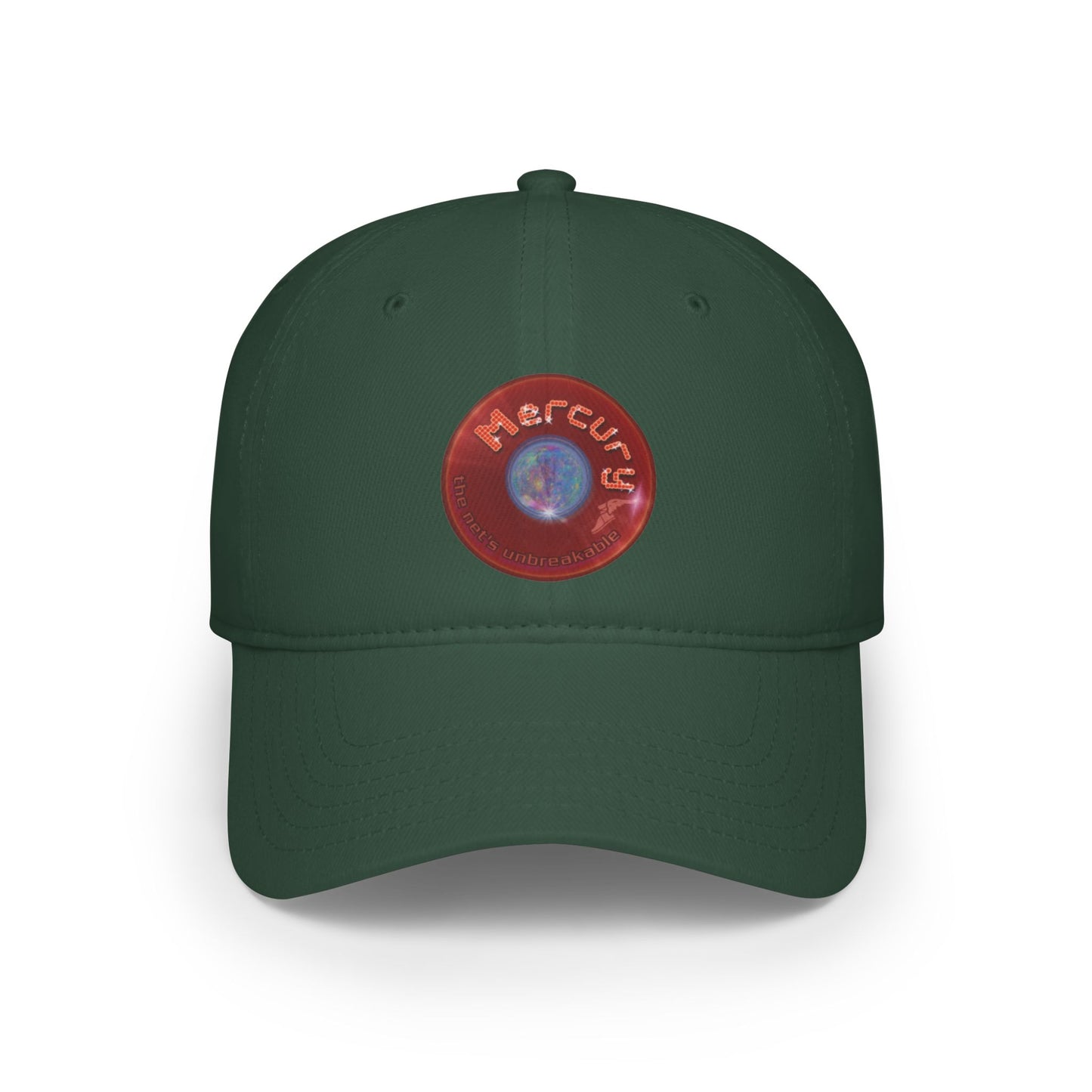 Lumpy Donut Baseball Cap - "Donut of the Gods" - variant 5 - vivid red record donut w/